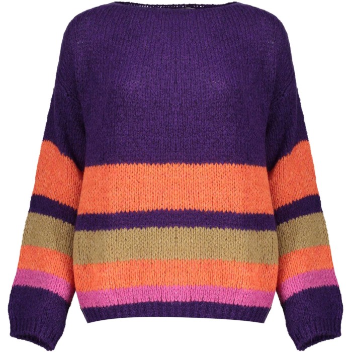 Pullover purple striped