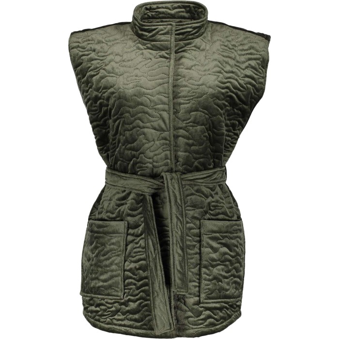Taalkunde Denemarken Memoriseren Geisha Jacket sleeveless army velours 25545-26-000550 | VTMode