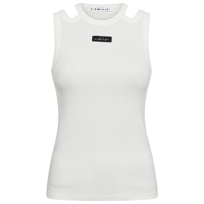 Sema Open Shoulder Tank Top Off-White