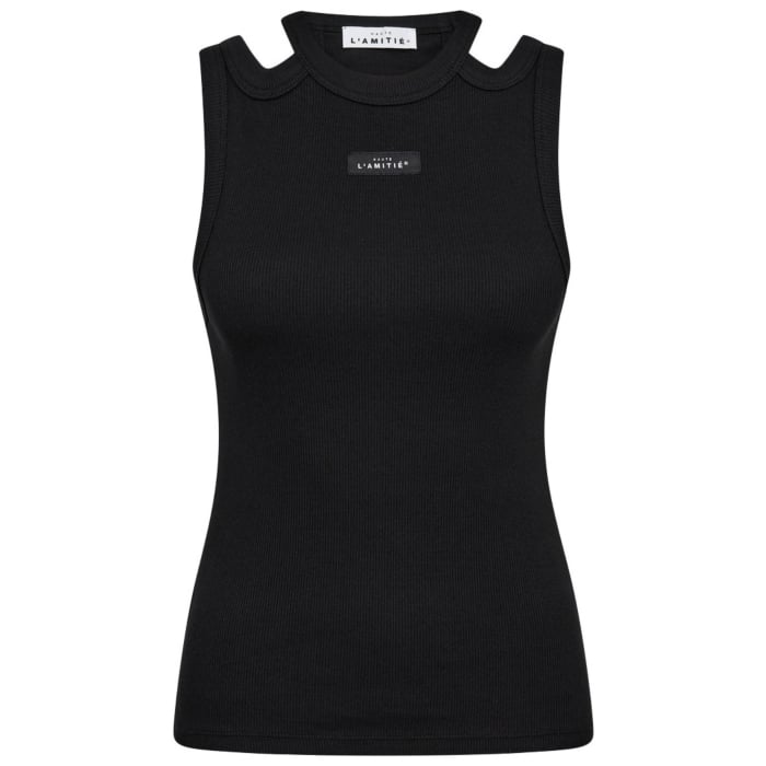 Sema Open Shoulder Tank Top Black