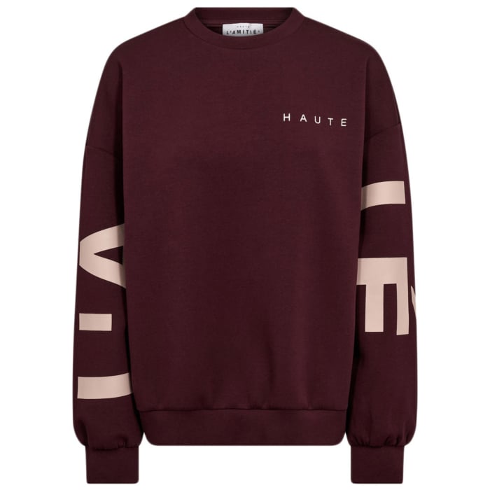 Maxi split logo sweat early autumn wine