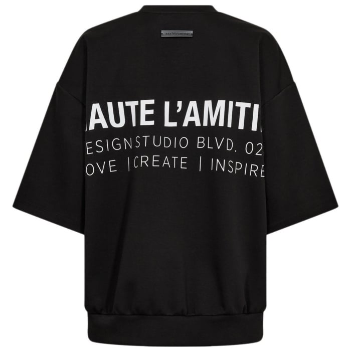 Back print studio SS sweat black
