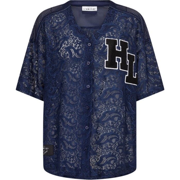Court Lace Tee Navy