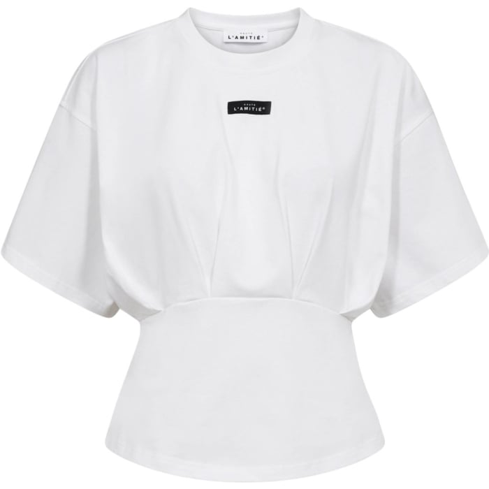 Romie Pleat Tee White
