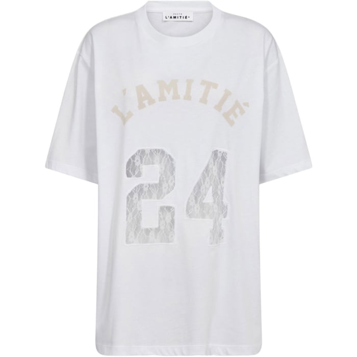 25 Lace Number Tee White