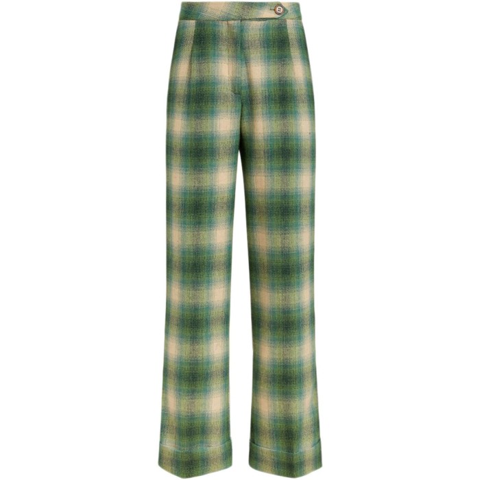Celia pants cruz check pine green