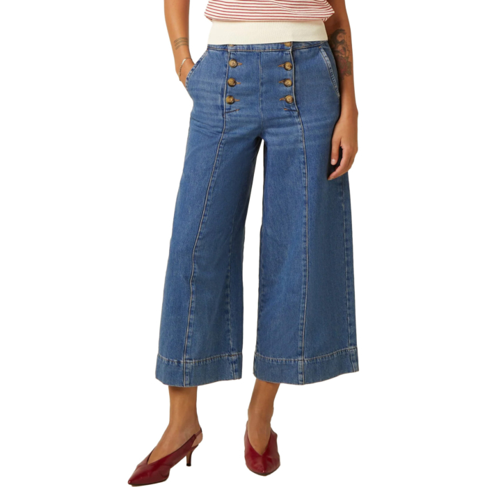 Melody Sailor Culotte Stone Denim