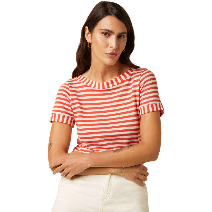 Boatneck top Chopito stripe summer fig