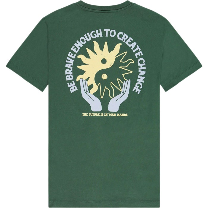 T-shirt be brave jungle green