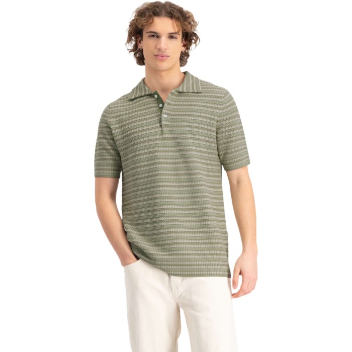 VAGUE JACQUARD KNITTED POLO