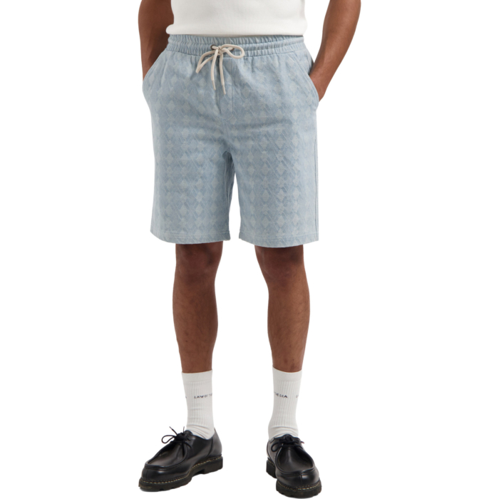 LAZORN BLEACHED DENIM JACQUARD SHORT