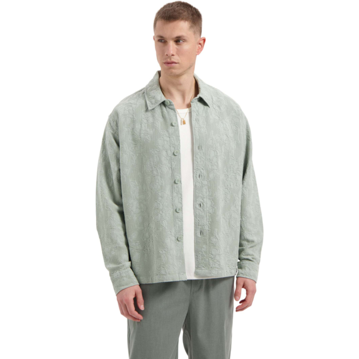 NAZAIRE GARMENT DYED JACQUARD SHIRT