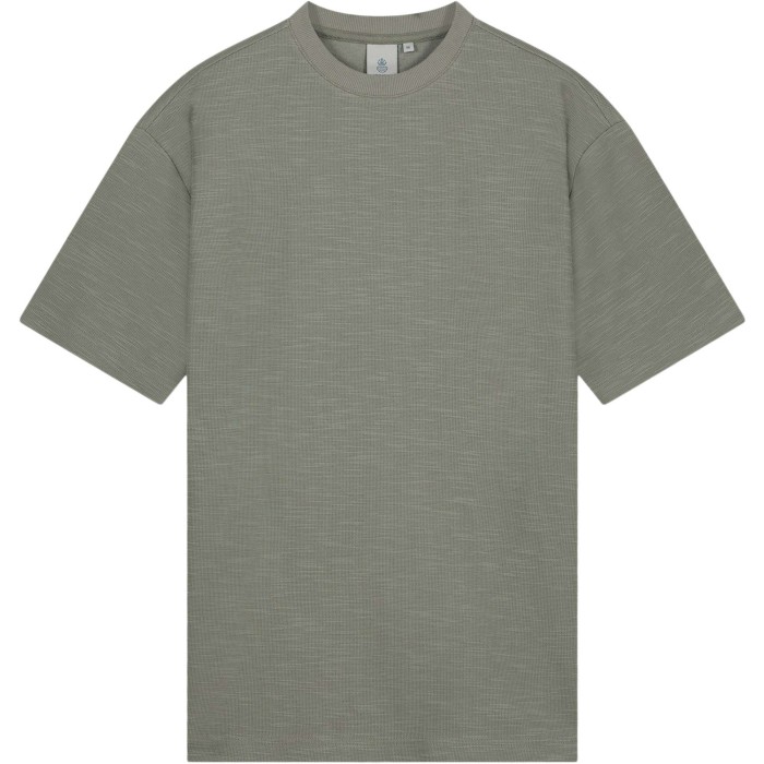 T-shirt ronde hals OPTIC slub shadow green