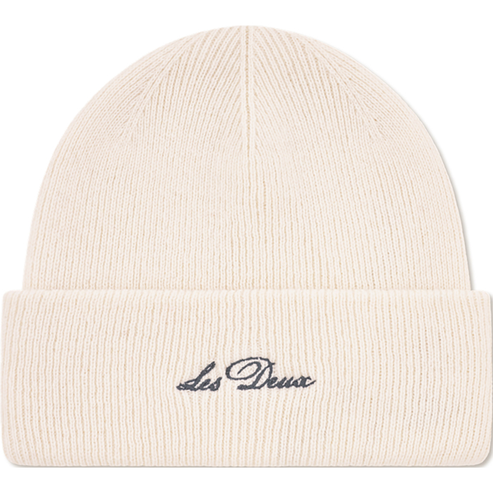 Wayne Embroidered Beanie Ivory