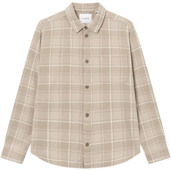 Kash check shirt lt desert/d.sand