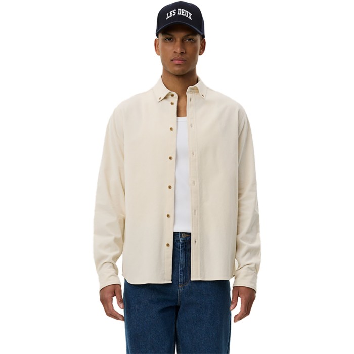 Konrad Pinwale Corduroy Shirt Ivory