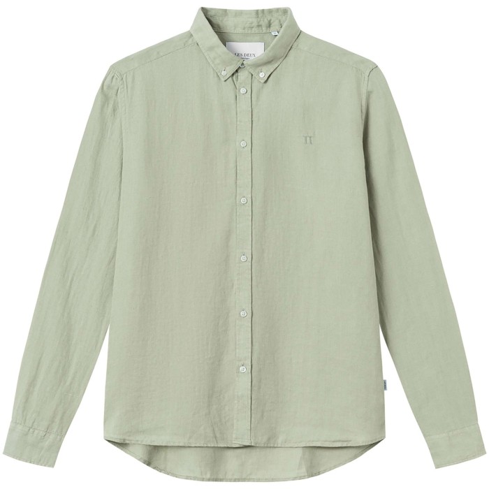 Christoph linen bd shirt neutral green