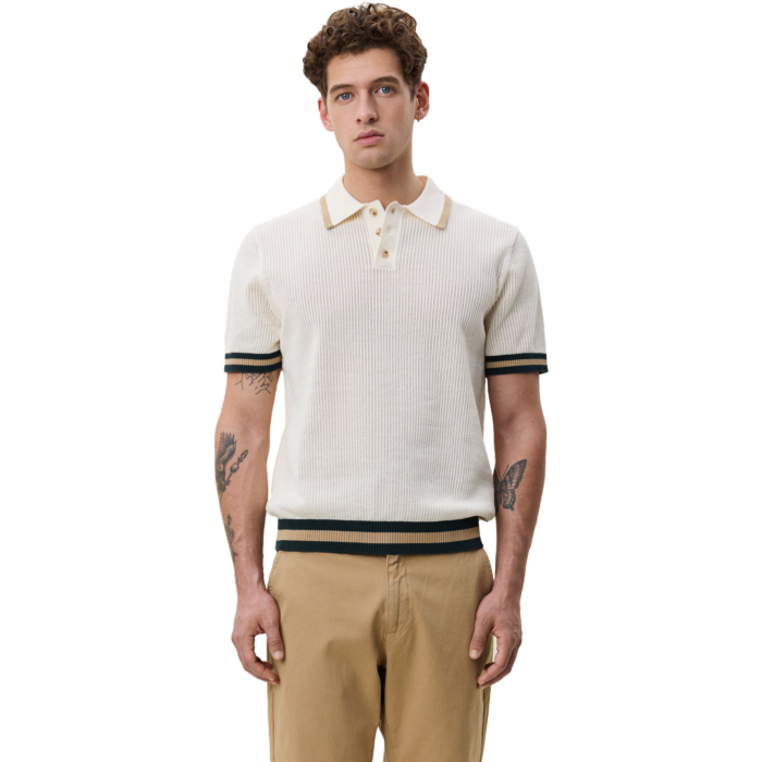 Lace Knitted Polo Eggnog White