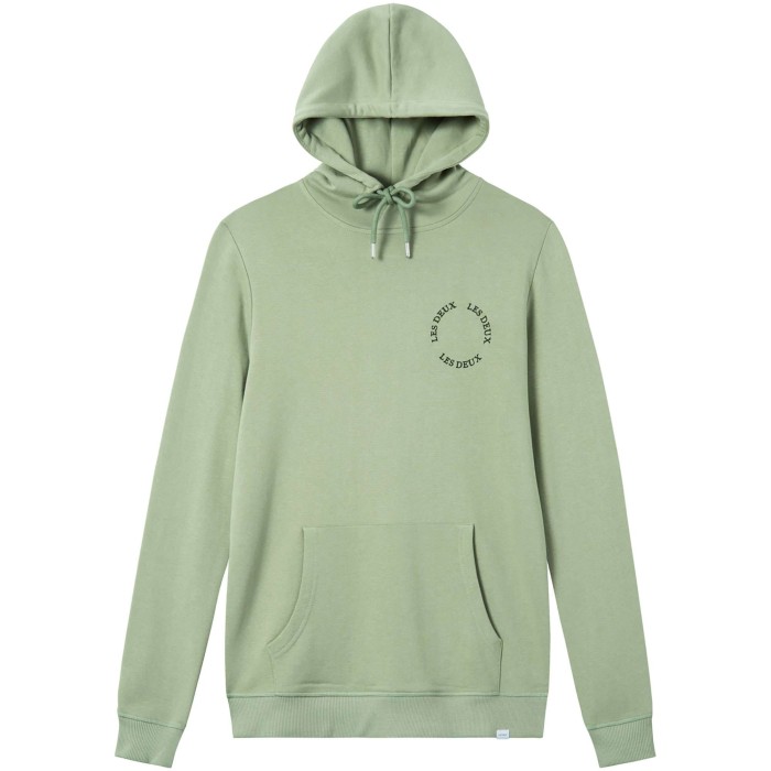Circle hoodie sweat neutral green