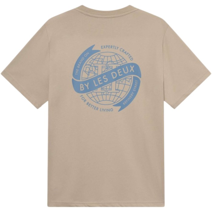 Globe t-shirt light desert sand/washed denim blue