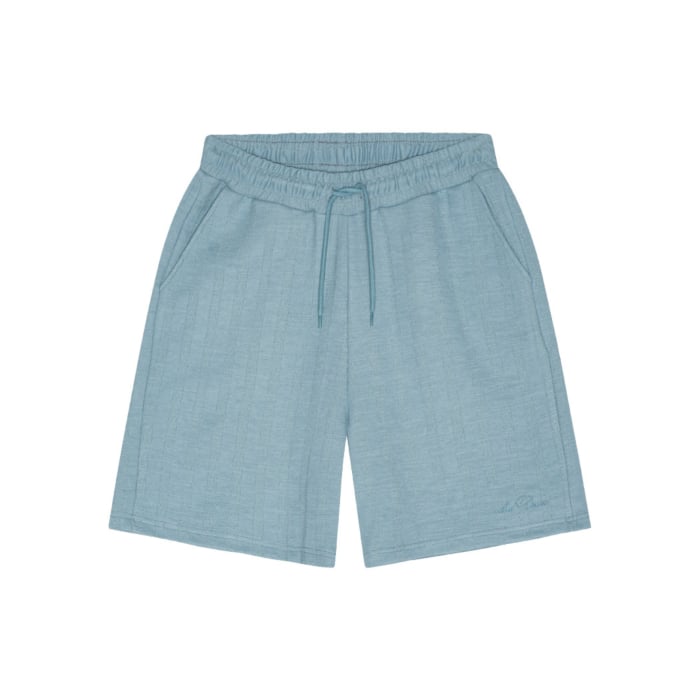 Stripe jacquard shorts faded denim blue