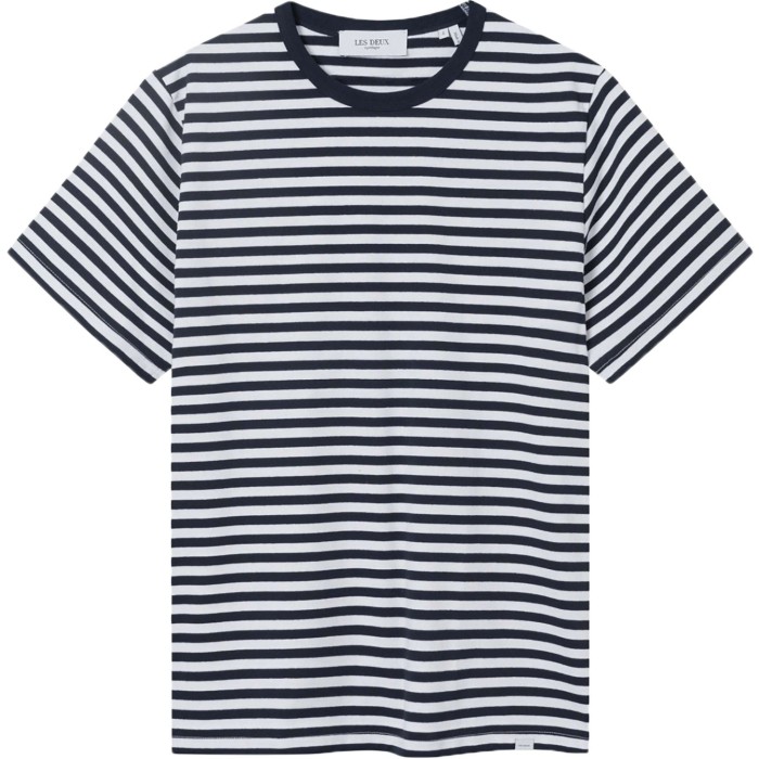 Adrian stripe t-shirt dark navy & white