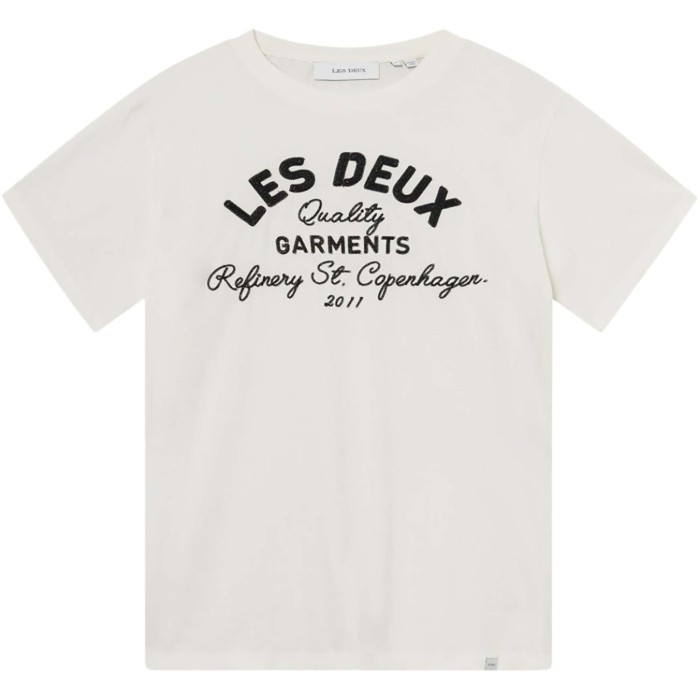 Zomers comfort in stijl - Les Deux Ecru T-shirt voor heren