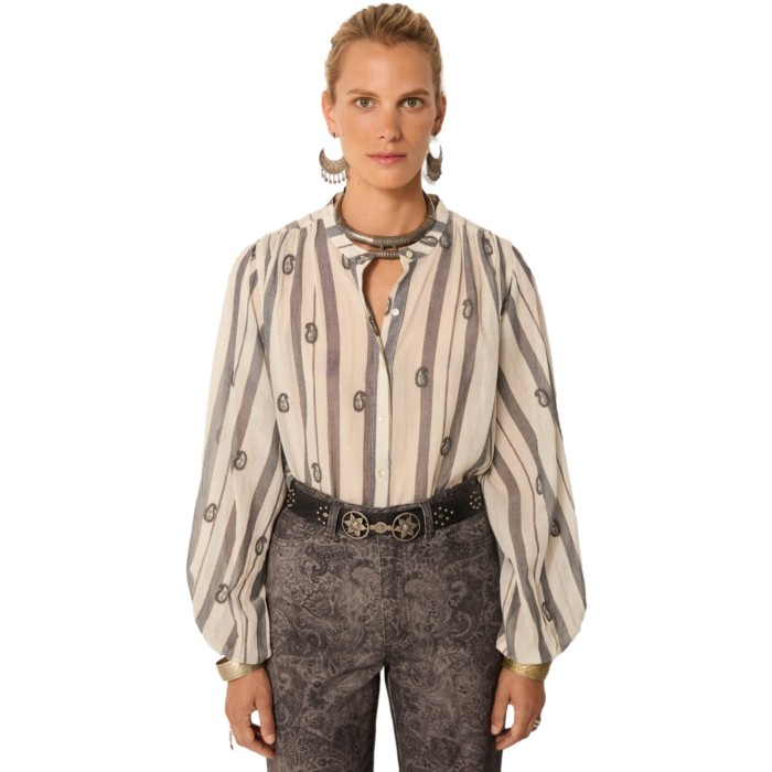 Perla blouse Ivory paisley