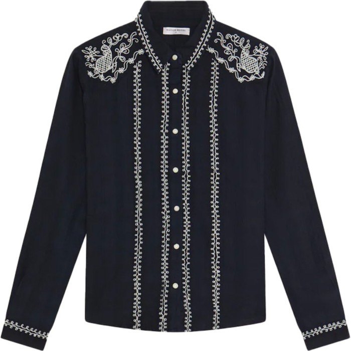 Charro blouse noir