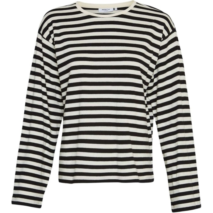 Mschbahara pullover stripe ecru black