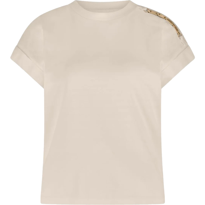 Epaulette T-shirt cream