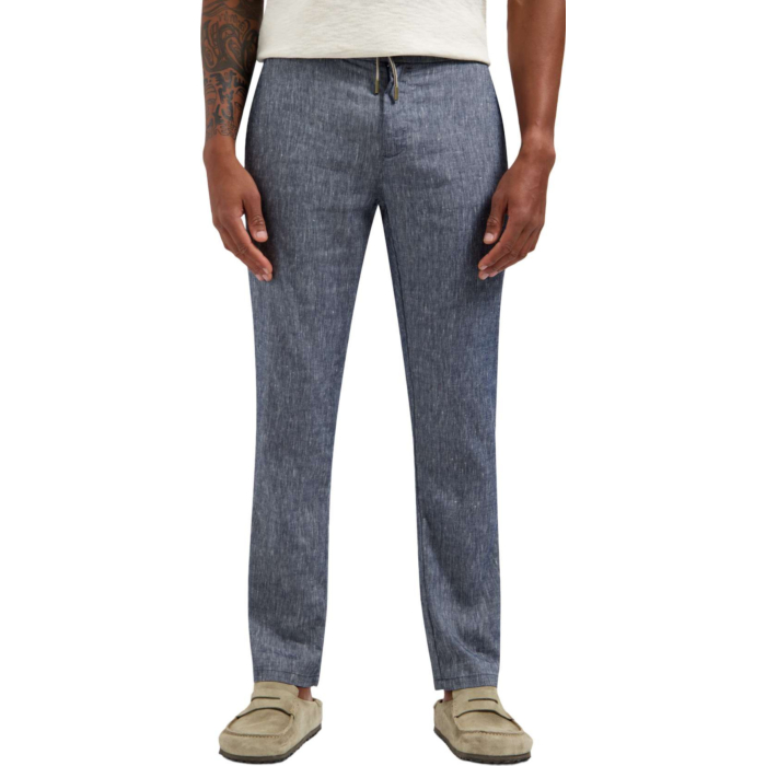 Pants With Linen Yarn Dyed Night