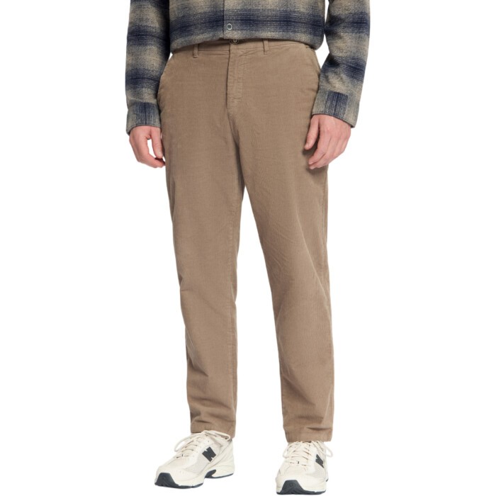 Pants Cord Stretch Relaxed Fit Taupe
