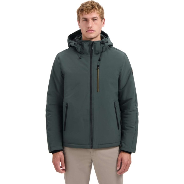 Jacket Short Fit Hooded Softshell S Dark Steel