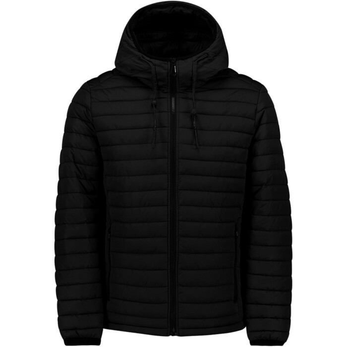 Jacket Hooded Short Fit Padded Black