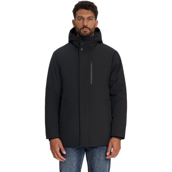 Jacket Hooded Softshell Black