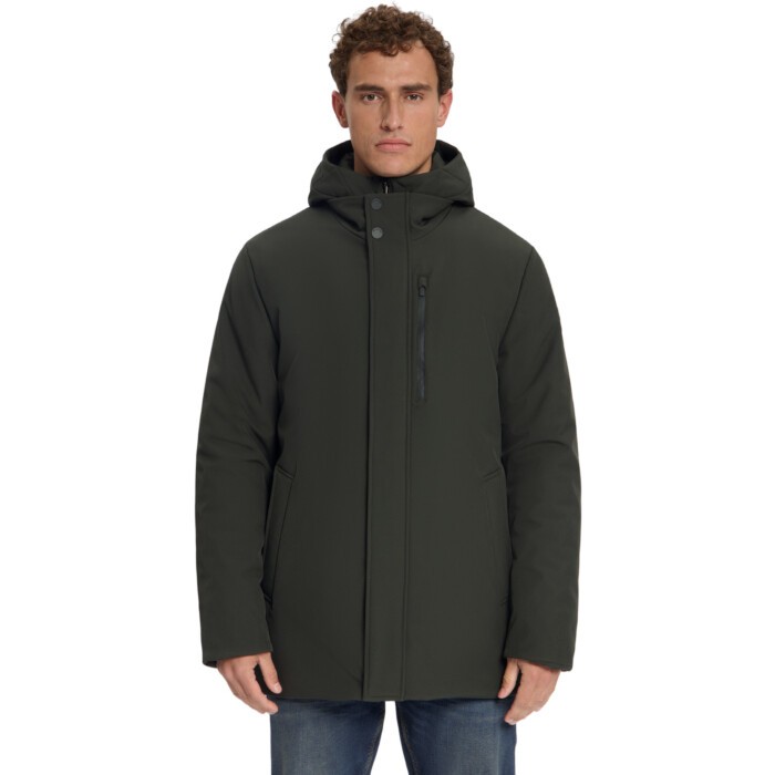 Jacket Hooded Softshell Dark Army
