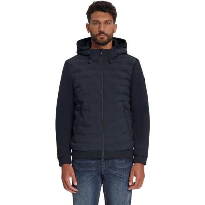 Jacket Short Fit Sealed Hooded Knit Dark Night