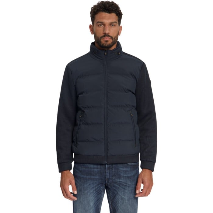 Jacket Short Fit Sealed Knitted Mix Dark Night