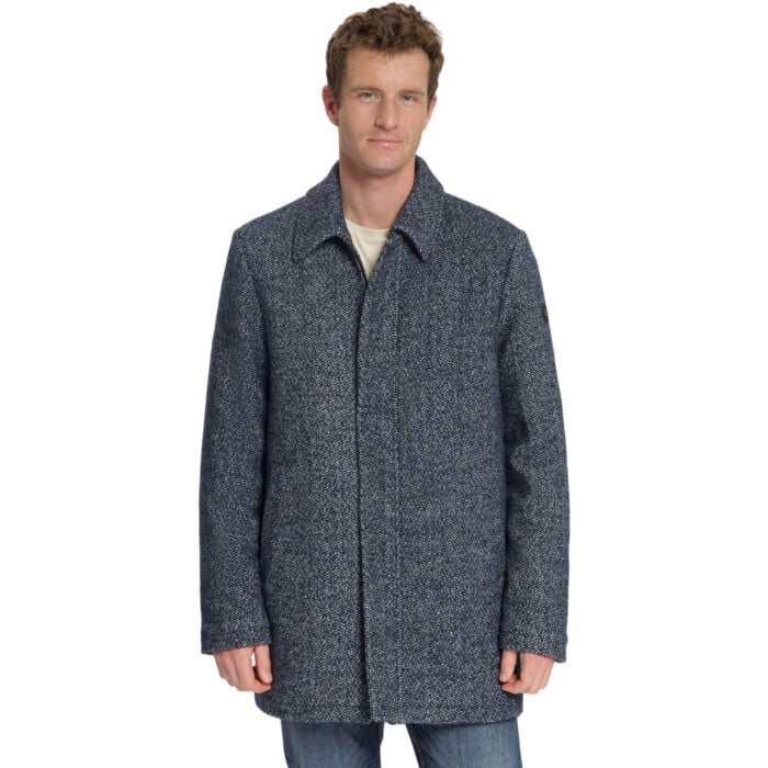 Jacket Mid Long Length With Wool Dark Night