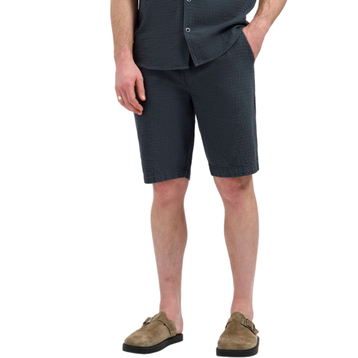 Short Chino Jacquard Uni Dark Steel