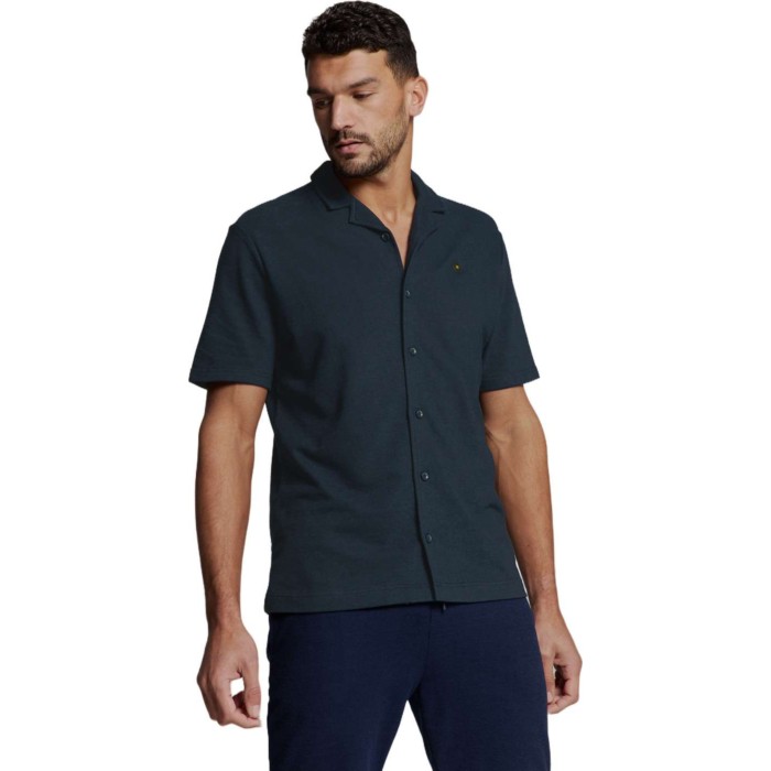 Shirt Short Sleeve Jersey Revers Co Deep Blue
