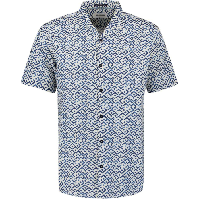 Shirt Short Sleeve Revers Collar Sl Indigo Blue