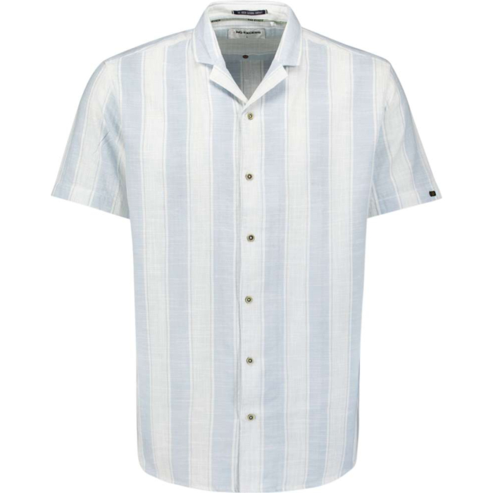 Shirt Short Sleeve Revers Collar Ve Sky