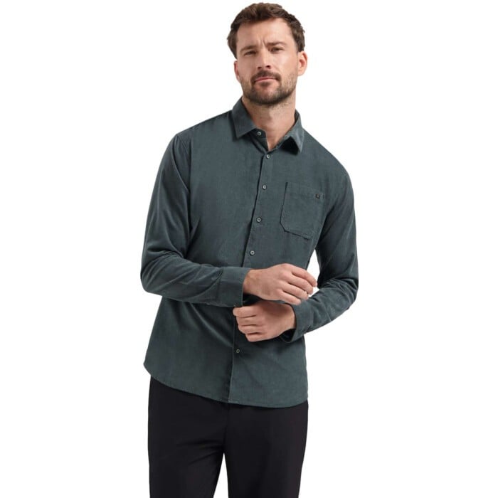 Shirt Herringbone Fine Corduroy Dark Steel