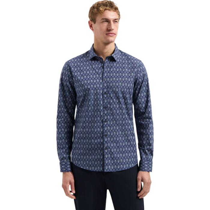 Shirt Stretch Allover Printed Night