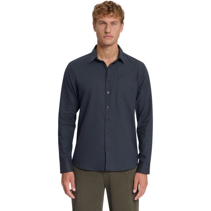 Shirt Melange Flannel Dark Night