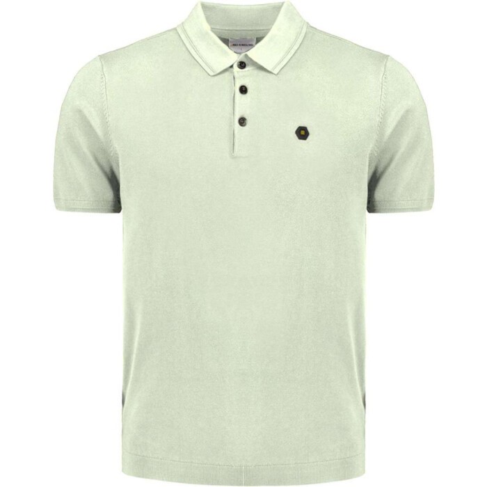 Pullover Short Sleeve Polo Button S Mint