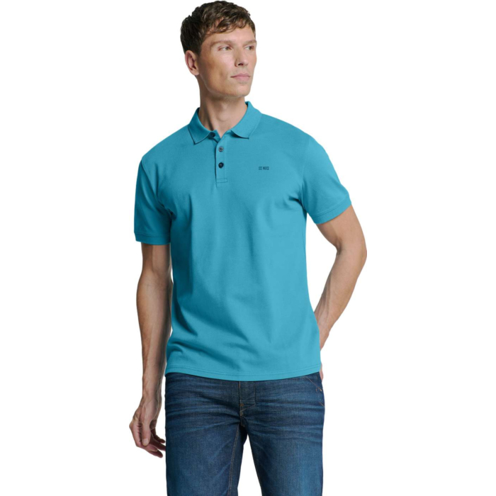 Polo Pique Solid Stretch Seablue