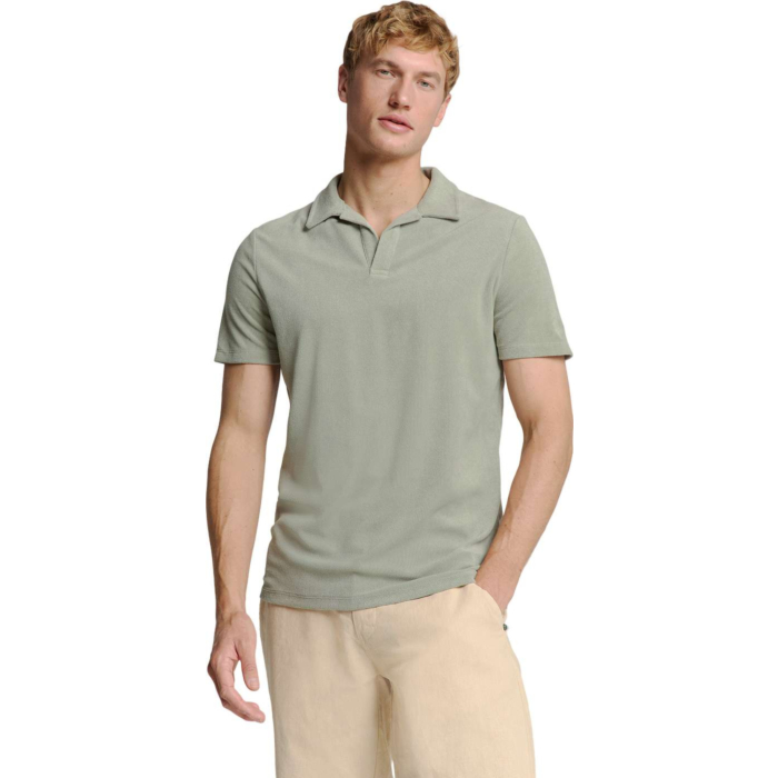 Polo Revers Solid Terry Knit Smoke